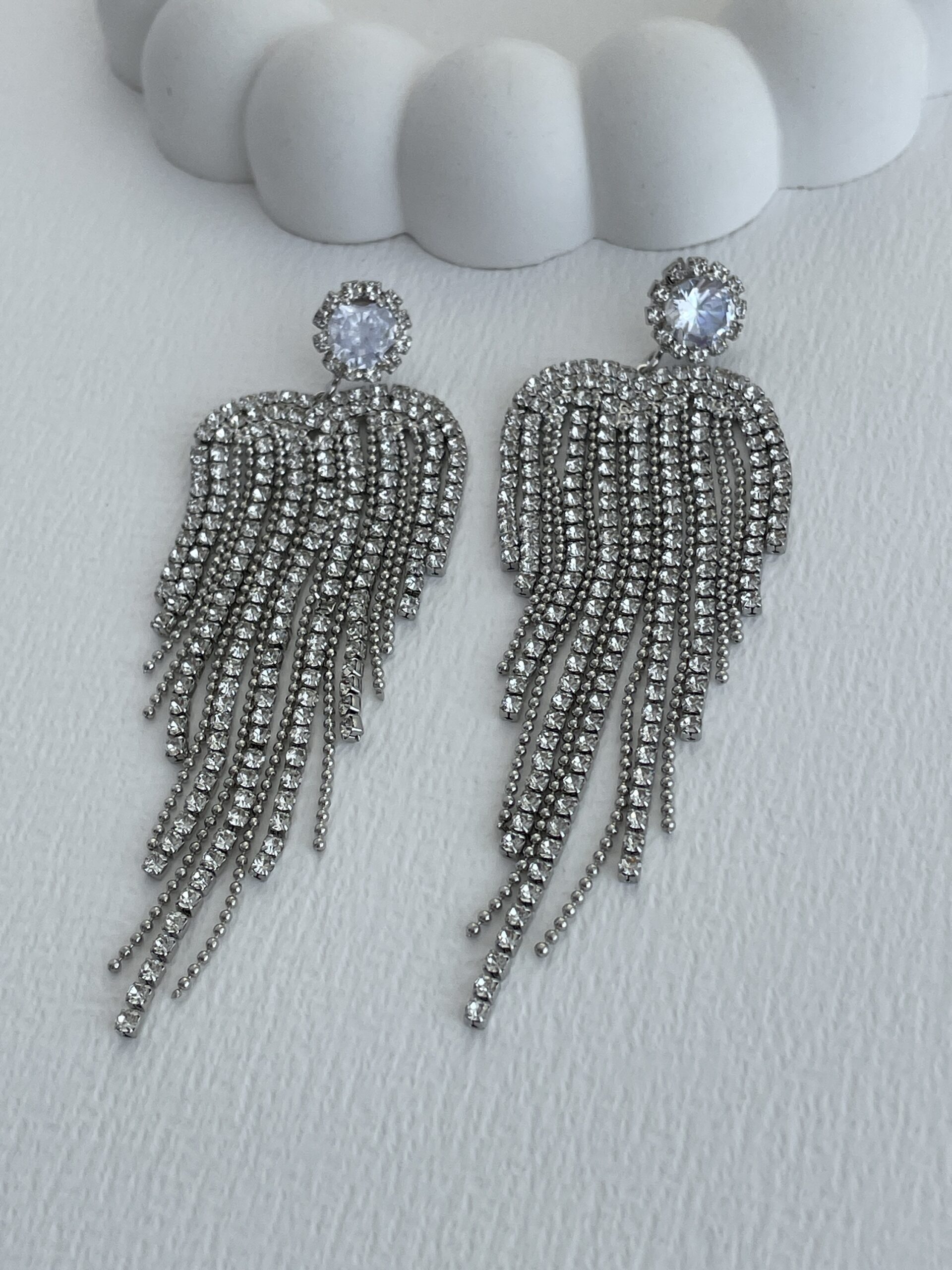 img_8032 Özel Seri Zirkon Taşlı Büyük Boy Gümüş Sallantılı Küpe