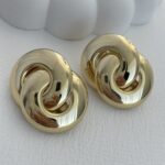 Özel Seri S Tasarım Gold Plaka Küpe