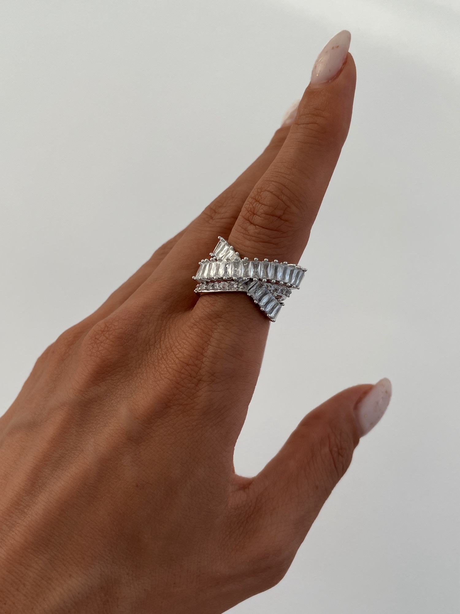 img_9808 Özel Seri Üçlü Baget Taş X Tasarım Gümüş Yüzük