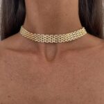 Özel Seri Gold Hasır Choker Kolye