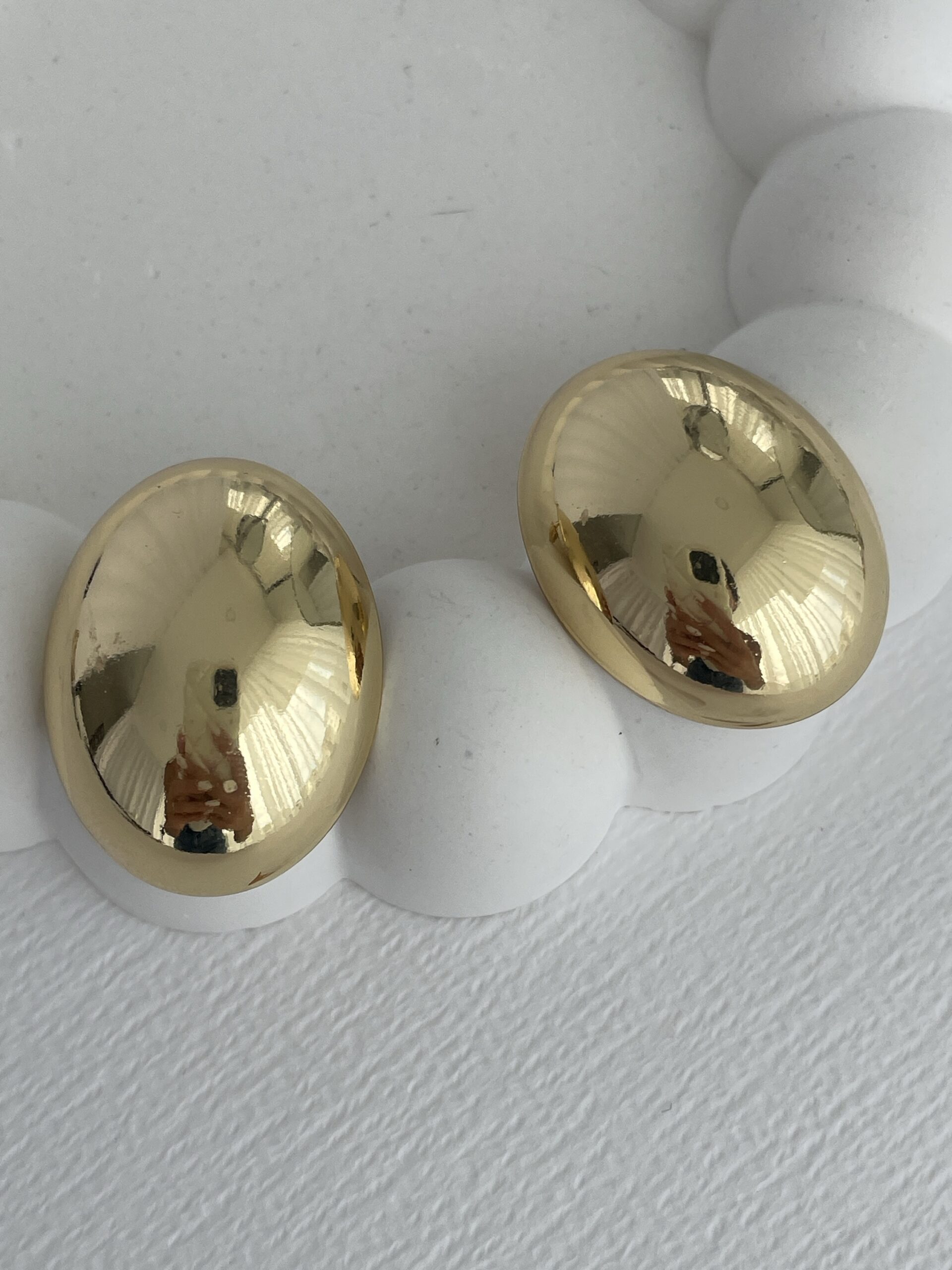 img_1435 Özel Seri Oval Tasarım Gold Vintage Küpe