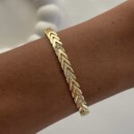 Özel Seri Zirkon Taşlı Ayarlanabilir Gold Bileklik