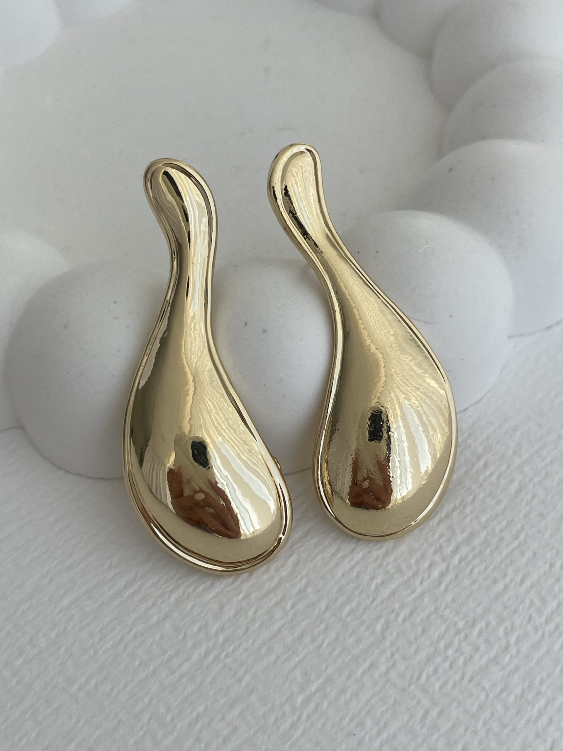 img_1754 Özel Seri Gold Büyük Damla Küpe