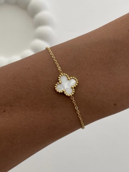 Çelik Yonca Tasarım Gold Sedefli Bileklik