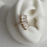 Özel Seri Baget & Zirkon Taşlı Gold Earcuff