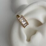 Özel Seri Baget Taşlı Gold Earcuff