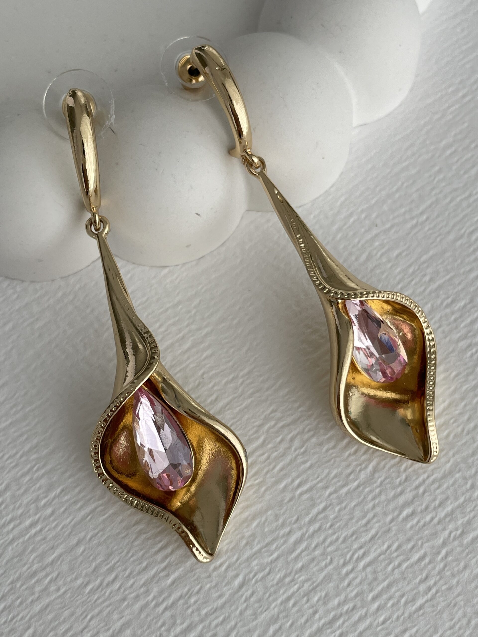 img_3170 Özel Seri Büyük ZR Model Renkli Taş Gold Küpe