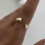 Özel Seri Gold Minimal Ayarlanabilir Yüzük