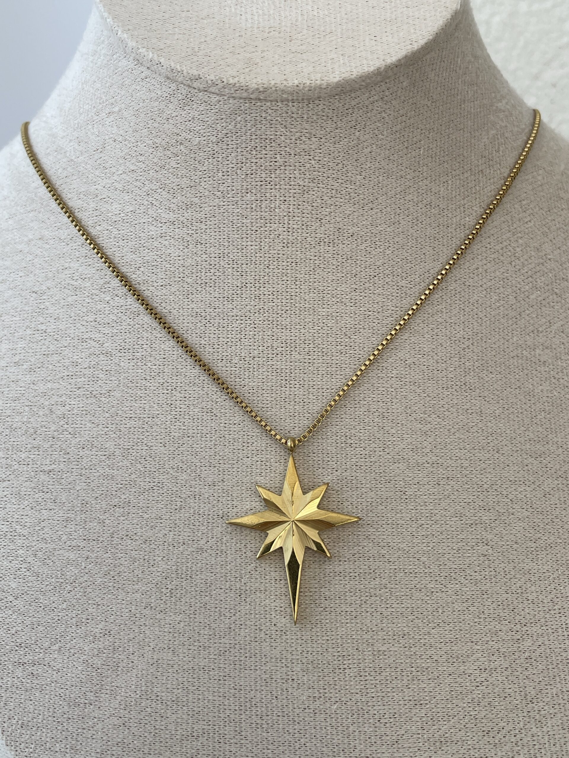 img_3628 Çelik Kuyruklu Yıldız Tasarım Gold Kolye