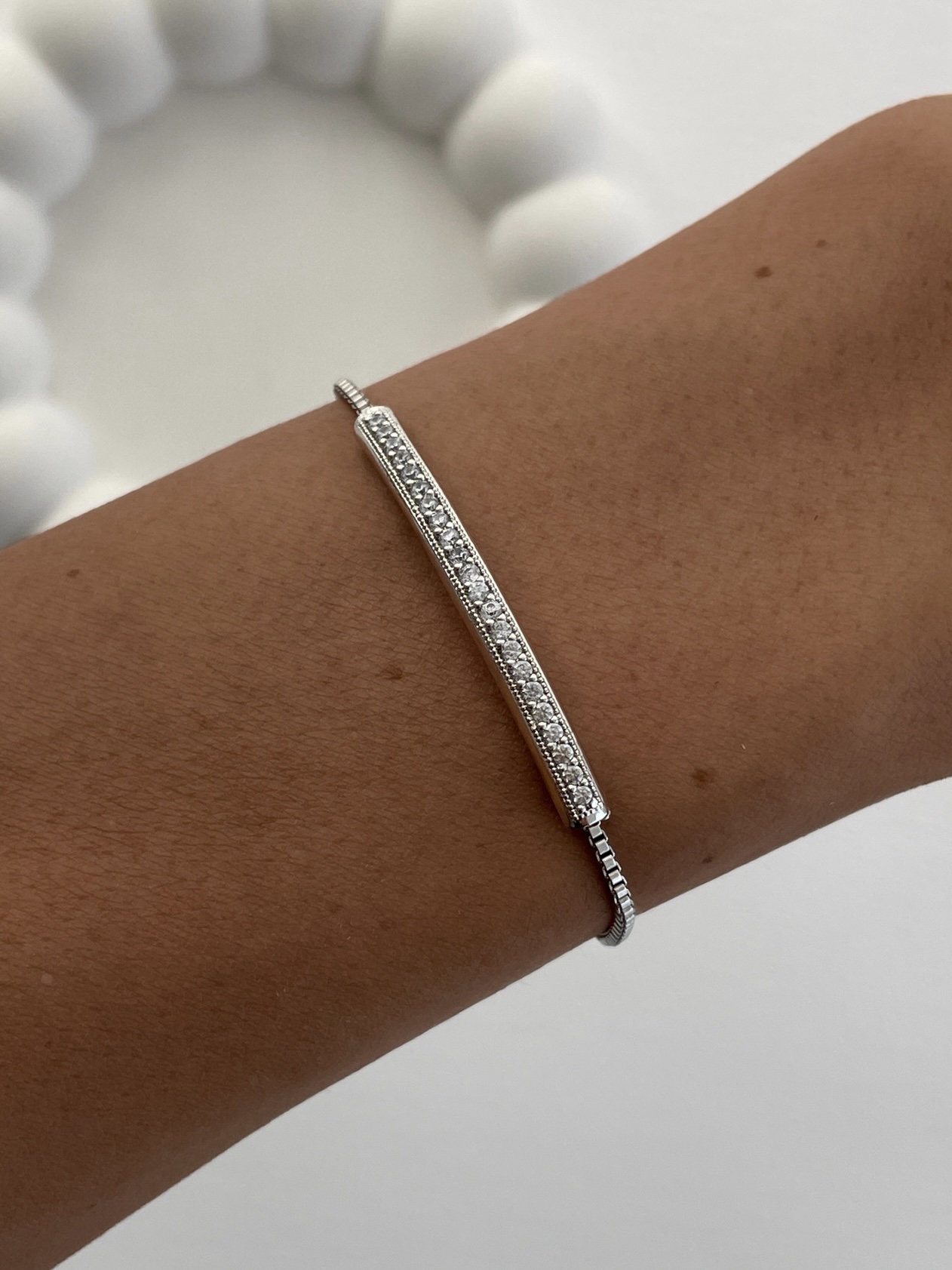 img_4591 Özel Seri Zirkon Taşlı Çubuk Tasarım Gümüş Shiny Bileklik