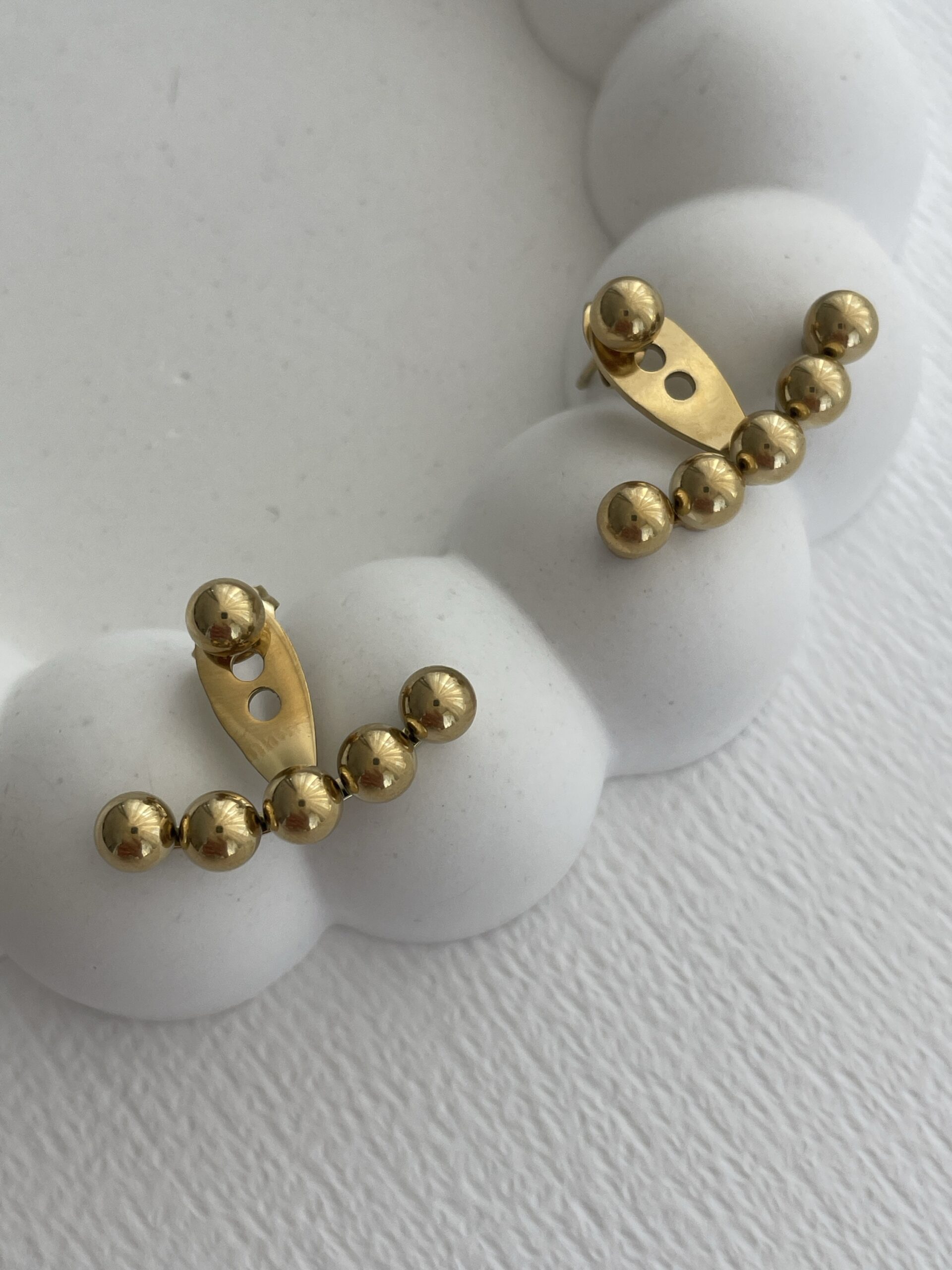 img_5071 Çelik Kulak Arkasından Geçmeli Gold Top Küpe