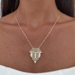Özel Seri Zirkon Taşlı Marka Model Gold Serenay Kolye