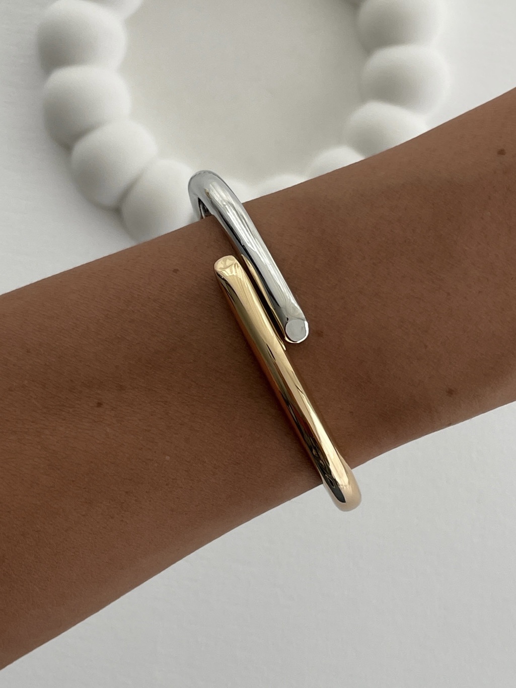 img_6320 Özel Seri Geometrik Desen Gold Gümüş Kelepçe Bileklik