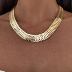 Özel Seri Kalın Gold Hasır Kolye