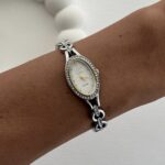 Çelik Zirkon Taşlı Vintage Gold & Gümüş Saat