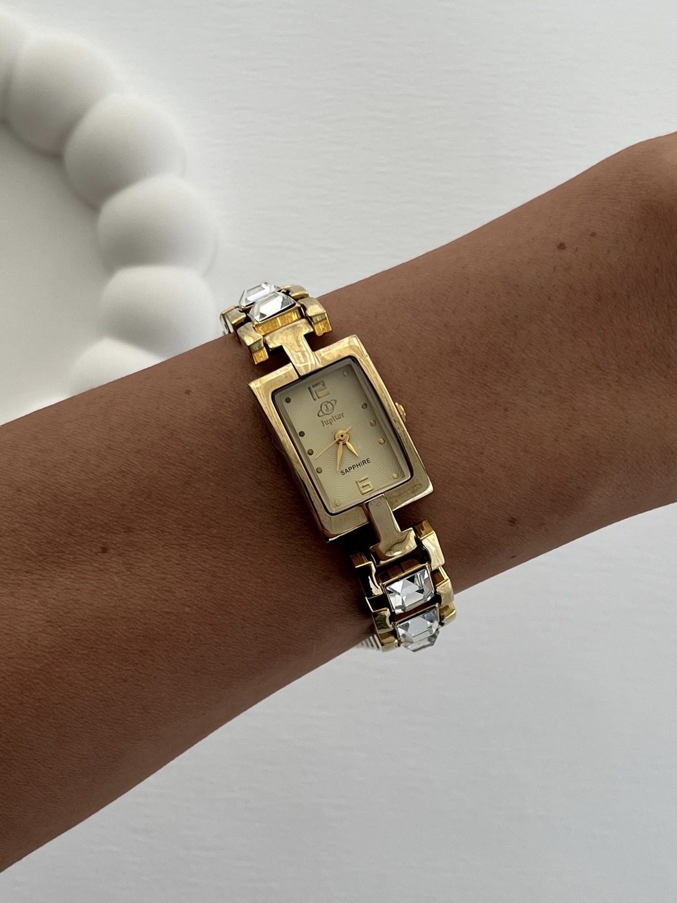 img_3949 Çelik Baget Taşlı Vintage Gold Saat