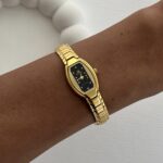 Çelik Siyah Kadran Vintage Gold Saat