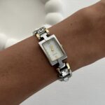 Çelik Baget Taşlı Vintage Gold & Gümüş Saat