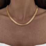 Özel Seri Çift Katman Yarım Ay Desen Gold Kolye
