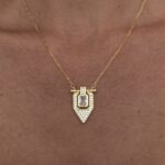 Özel Seri Zirkon Taşlı Marka Model Serenay Gold Kolye