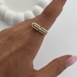 Özel Seri Zirkon Taşlı Marka Model Ayarlanabilir Serenay Gold Yüzük