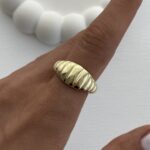Özel Seri Geometrik Tasarım Gold Ayarlanabilir Yüzük