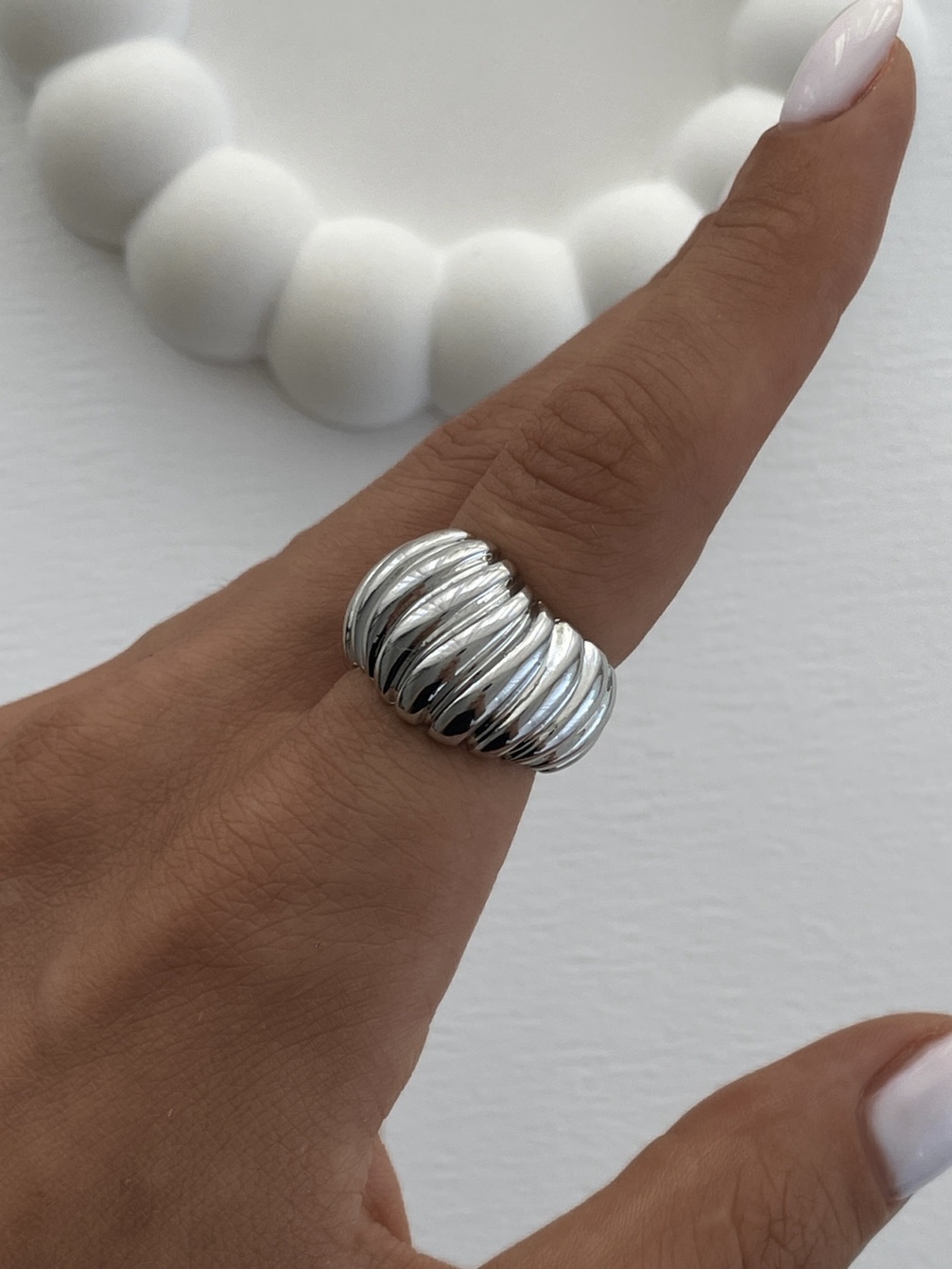 img_5496 Özel Seri Tırtık Asimetrik Tasarım Gümüş Ayarlanabilir Yüzük