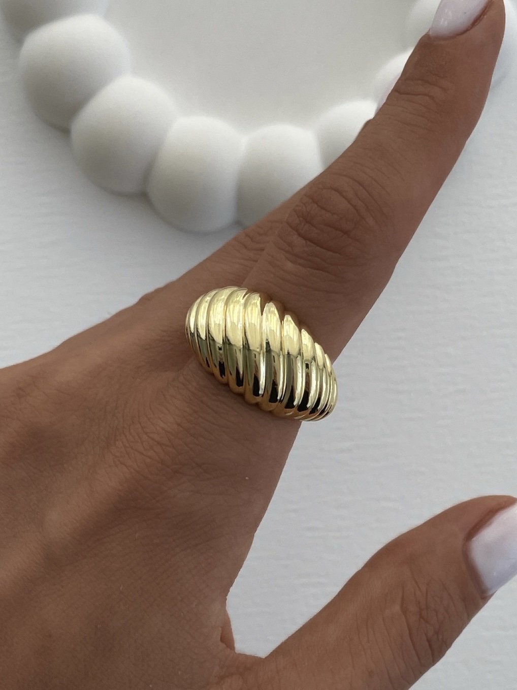 img_5496 Özel Seri Kalın Tırtık Model Gold Ayarlanabilir Yüzük