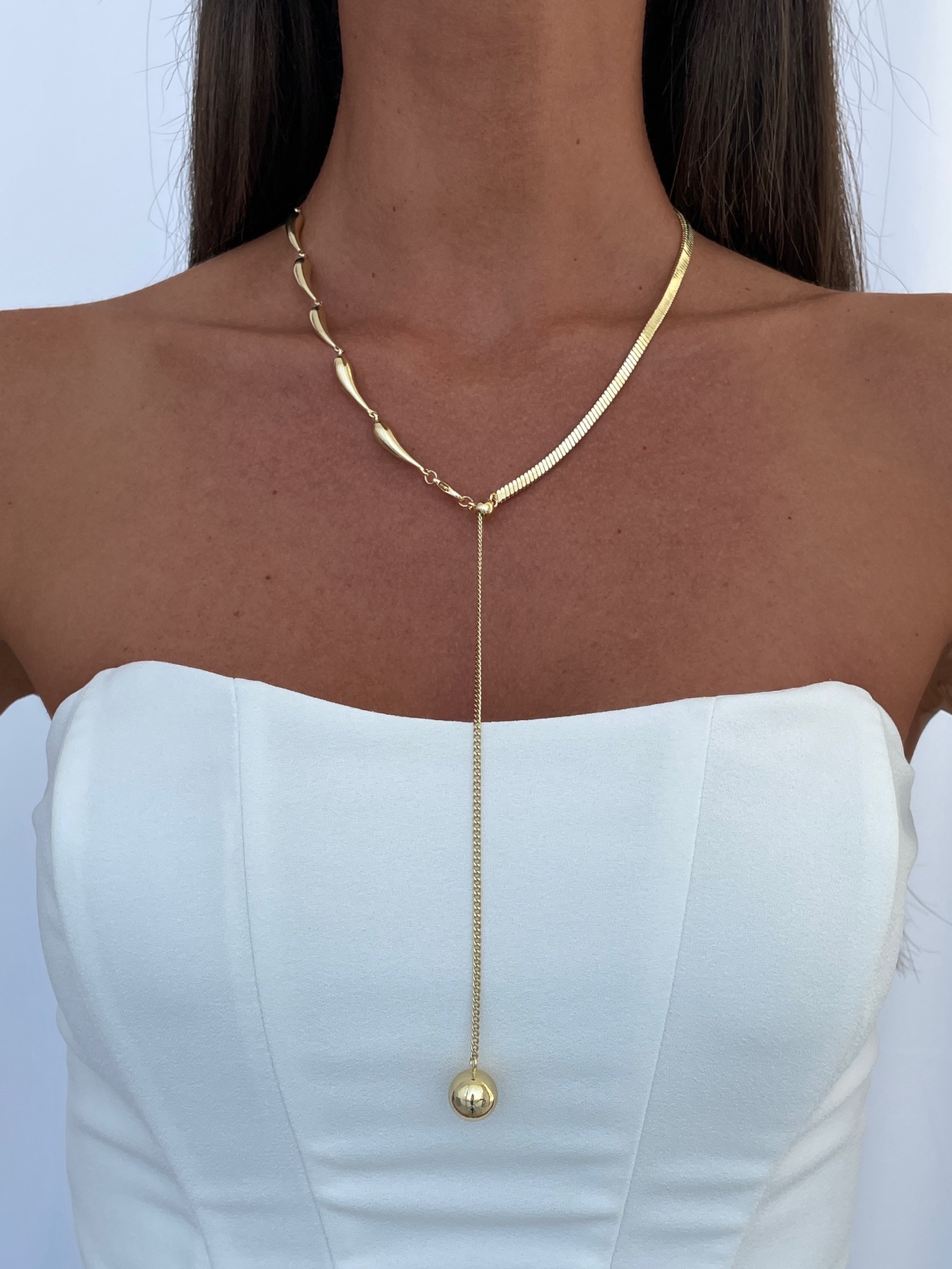 img_5496-2 Özel Seri Arkası Kalpli Asansörlü Gold Damla Kolye