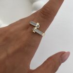 Özel Seri Zirkon Taşlı Marka Model Ayarlanabilir Serenay Gold Yüzük
