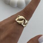Özel Seri Gurmet Tasarım Gold Ayarlanabilir Yüzük