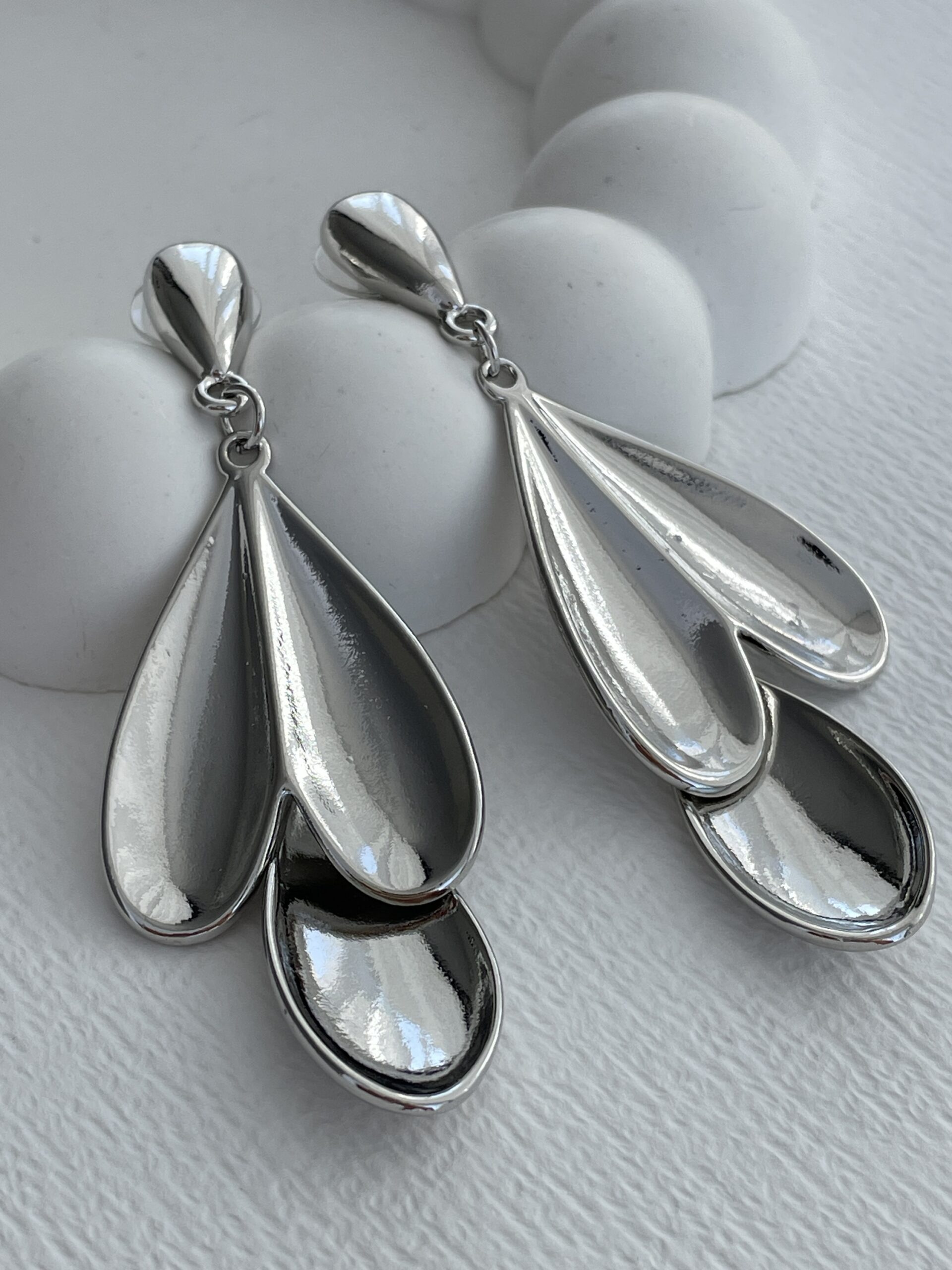 img_6485 Özel Seri Maksi Boy İkili Yaprak Tasarım Gümüş Küpe