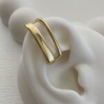 Özel Seri Geometrik Tasarım Gold Earcuff