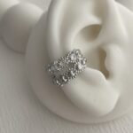 Özel Seri Zirkon Taşlı Kalp Tasarım Gümüş Earcuff