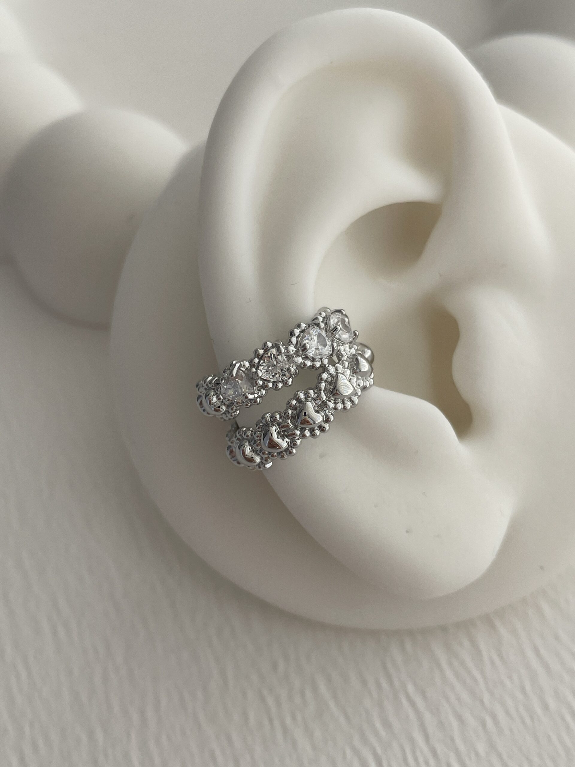 img_7217 Özel Seri Zirkon Taşlı Kalp Tasarım Gümüş Earcuff