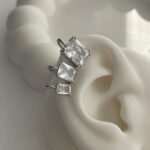 Özel Seri Üçlü Baget Taşlı Gümüş Earcuff