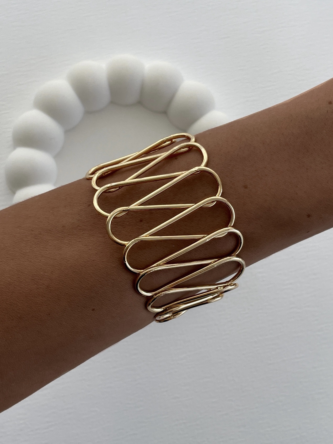 img_8068 Özel Seri S Tel Tasarım Ayarlanabilir Gold Bileklik