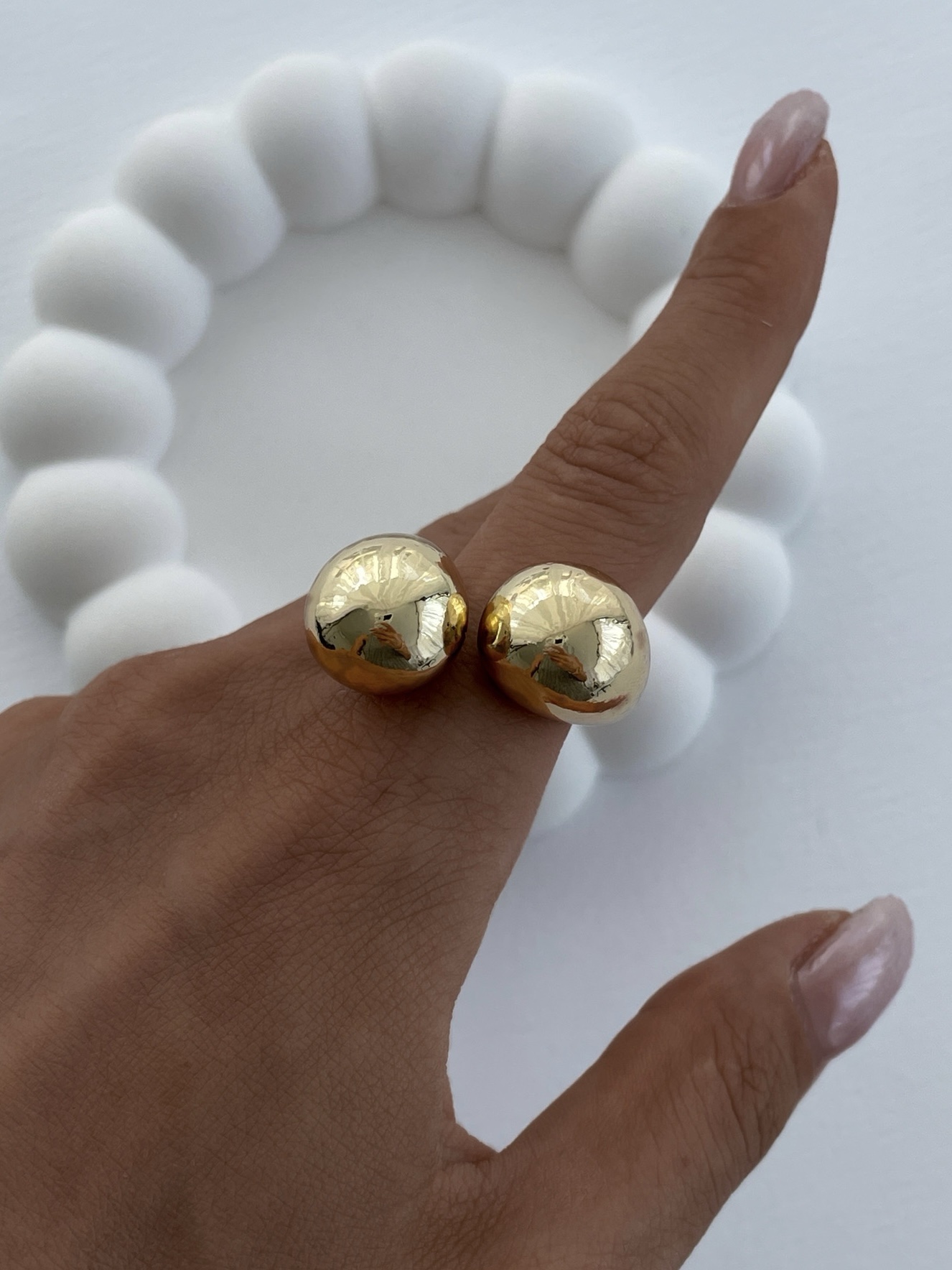 img_2270 Özel Seri İkili Damla Tasarım Orta Ayarlanabilir Gold Yüzük