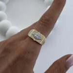 Özel Seri Zirkon Taşlı Marka Model Ayarlanabilir Serenay Gold Yüzük