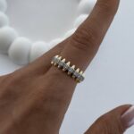 Özel Seri Zirkon Taşlı Marka Model Ayarlanabilir Serenay Gold Yüzük