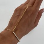 Özel Seri Zirkon Taşlı Gold Figaro Zincir Şahmeran