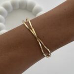 Özel Seri Burgu Desen X Tasarım Gold Ayarlanabilir Bileklik