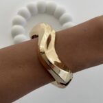 Özel Seri Gold Geometrik Tasarım Kelepçe Bileklik