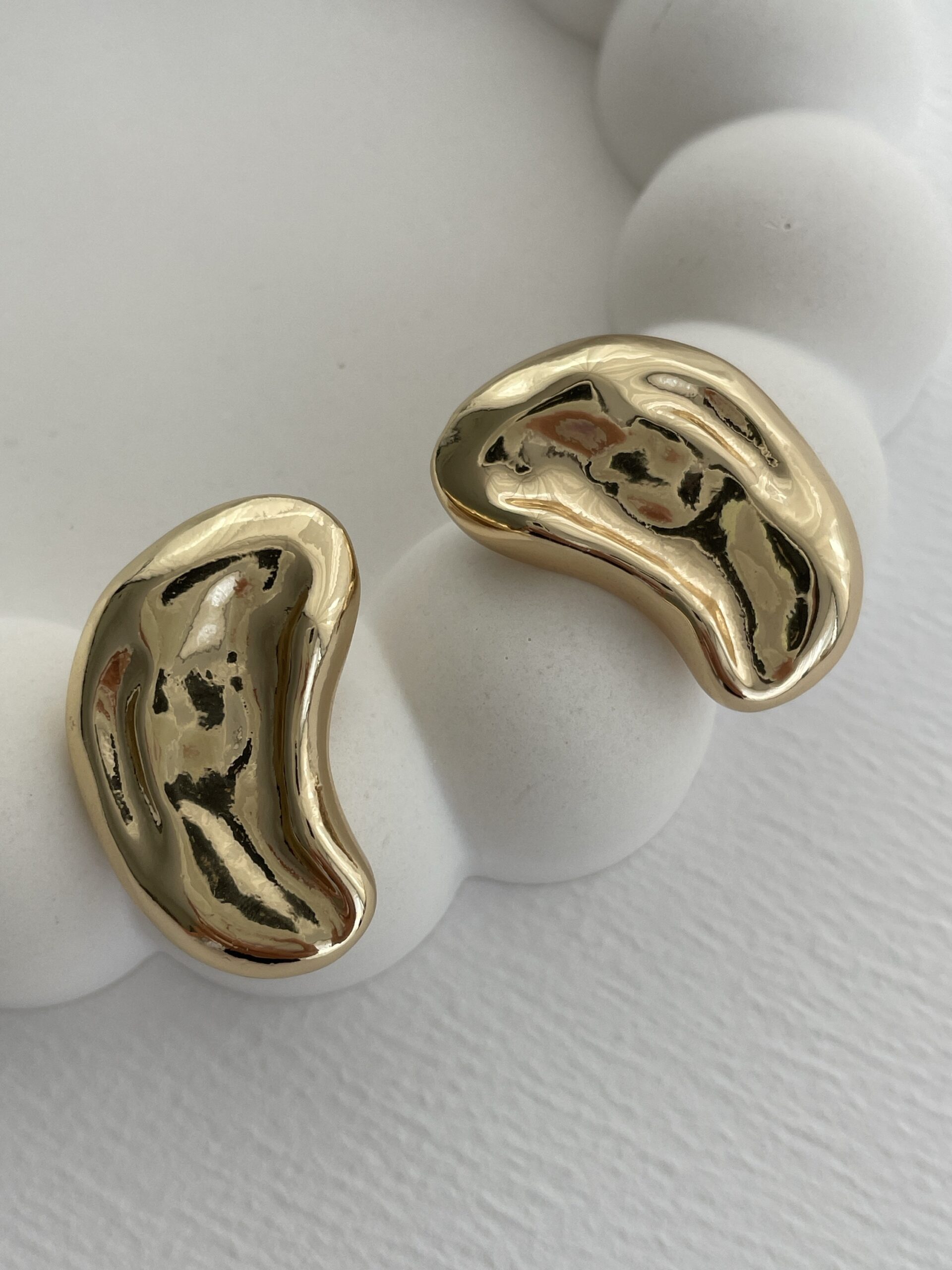 img_8739 Özel Seri Soyut Tasarım Gold Fasulye Küpe