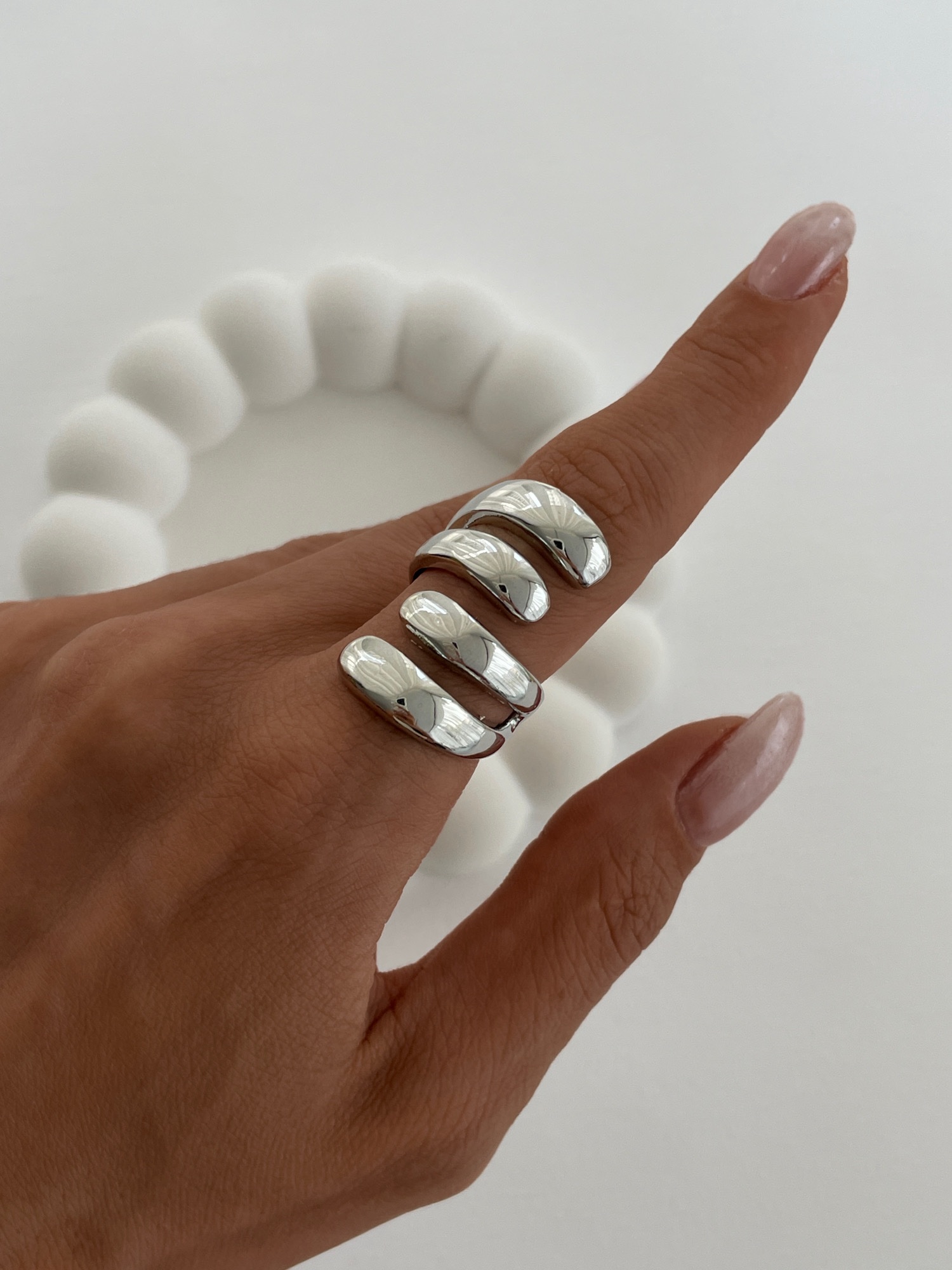 img_9849 Özel Seri Sarmal Tasarım Gümüş Ayarlanabilir Yüzük