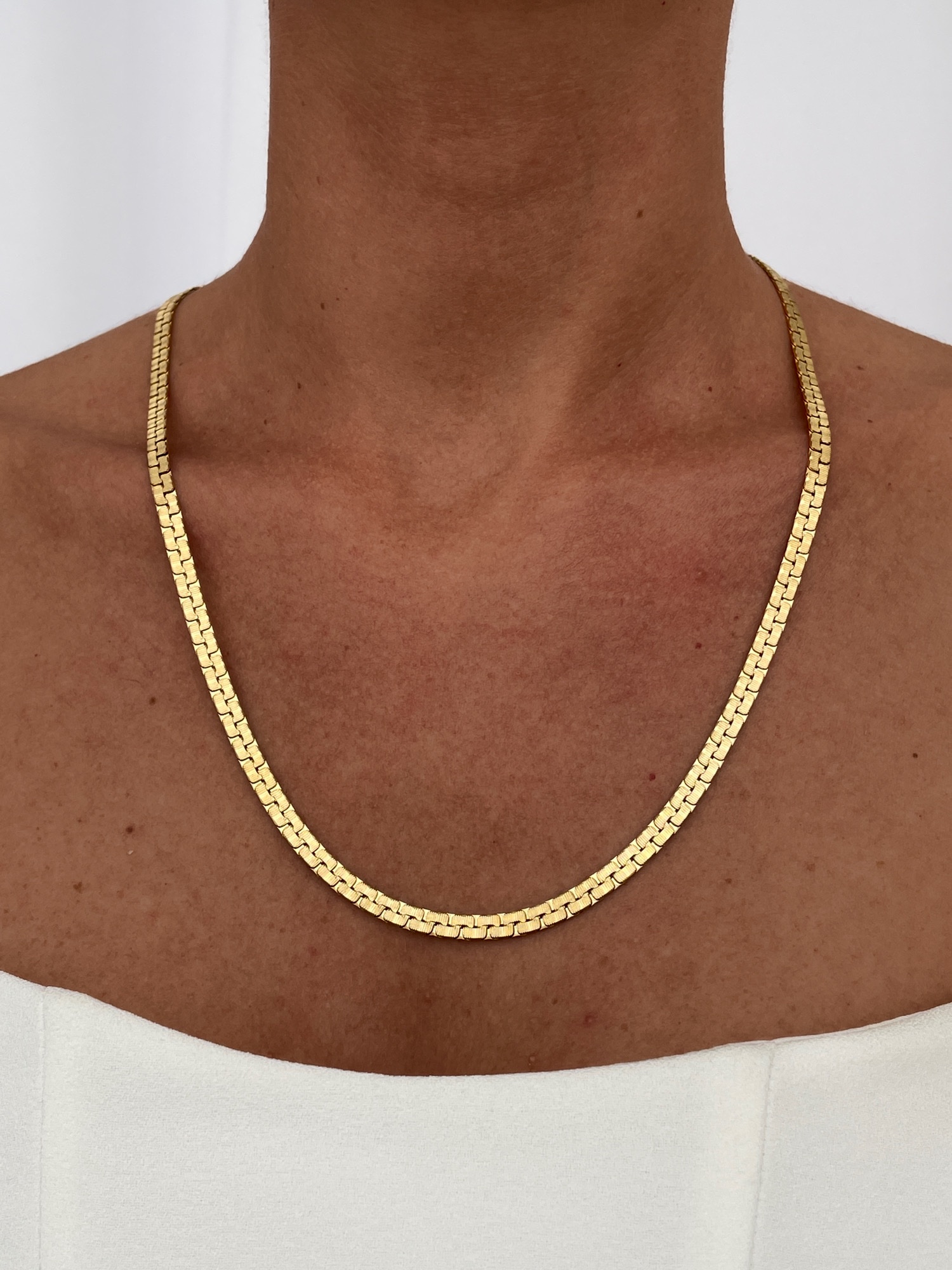 img_0847 Çelik Örme Desen Gold Ezme Kolye 60cm