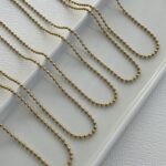 Çelik Gold Top Zincir Kolye 45cm