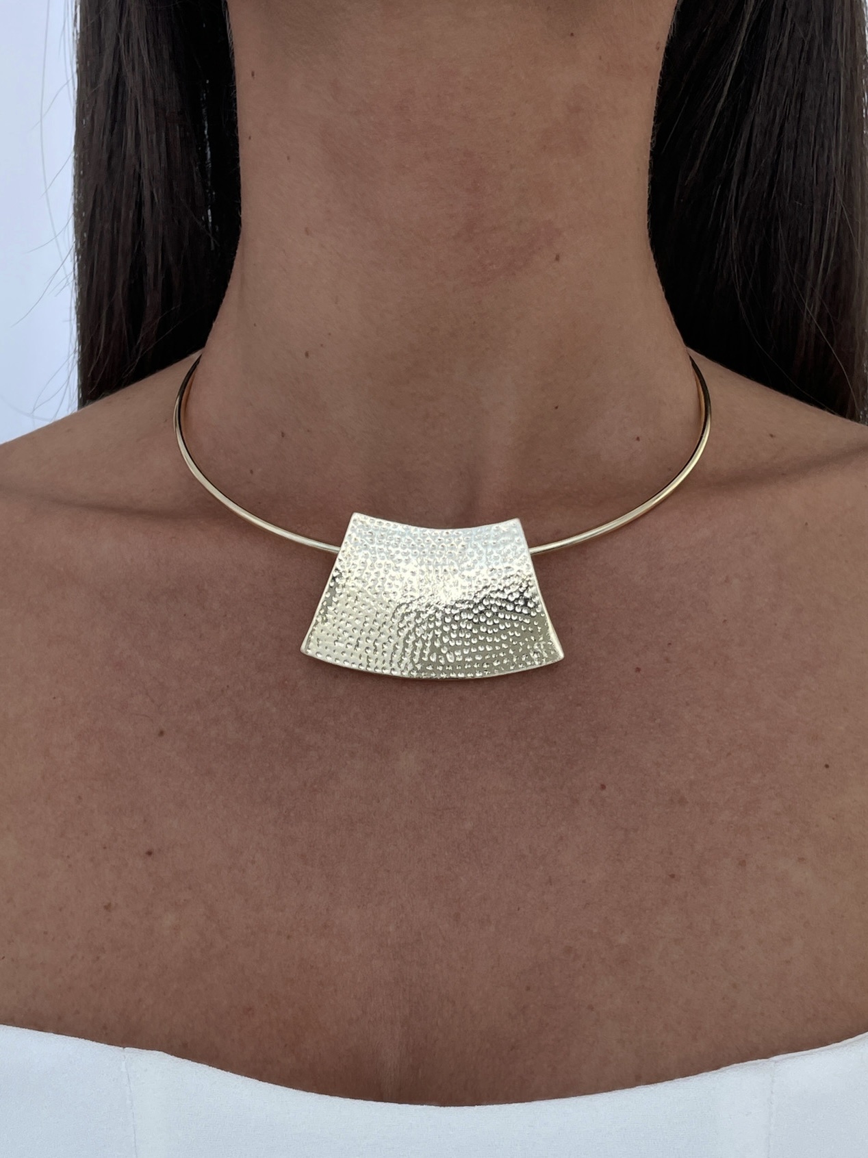 img_4225-1 Özel Seri Osiris Geometrik Tasarım Desenli Gold Choker Kolye