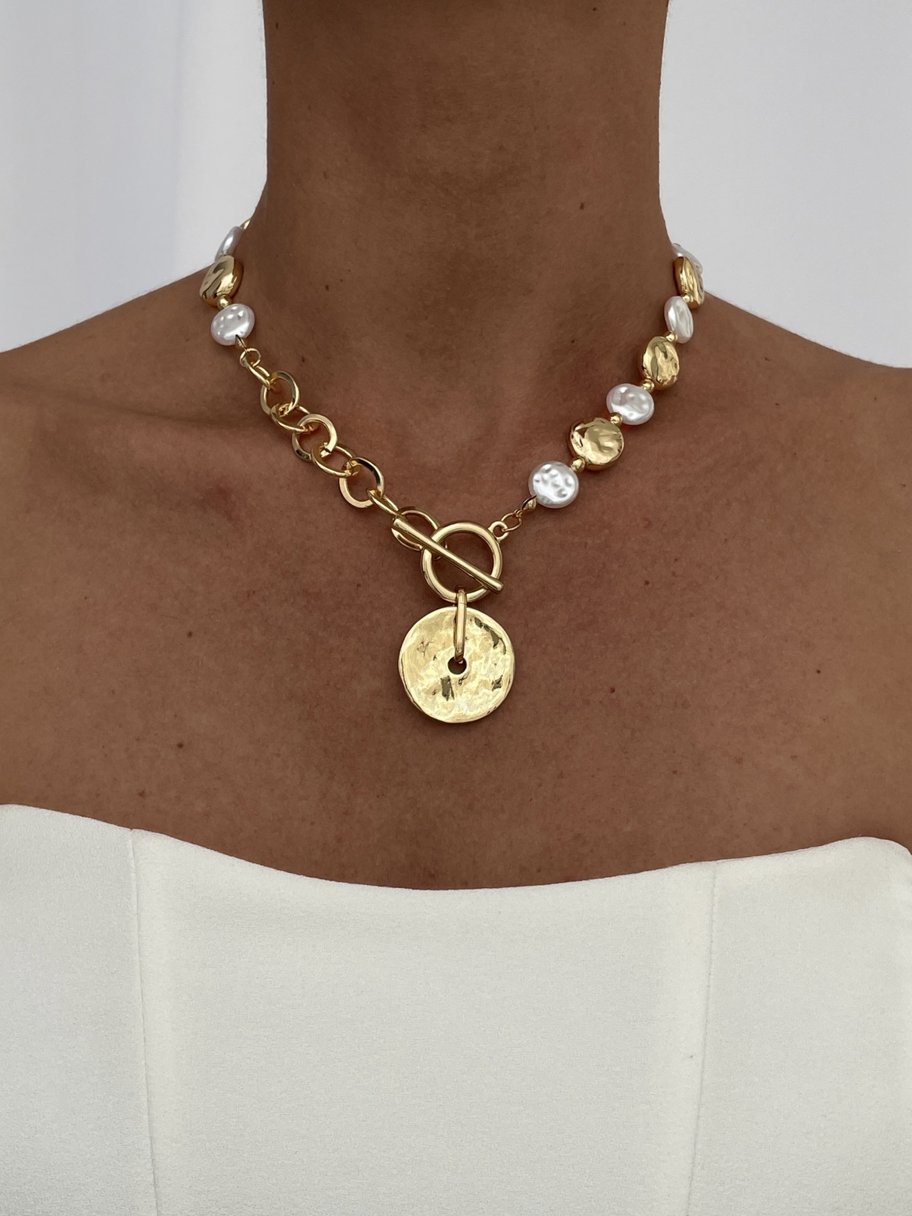 img_4225 Özel Seri İnci Detay Soyut Tasarım Kolye