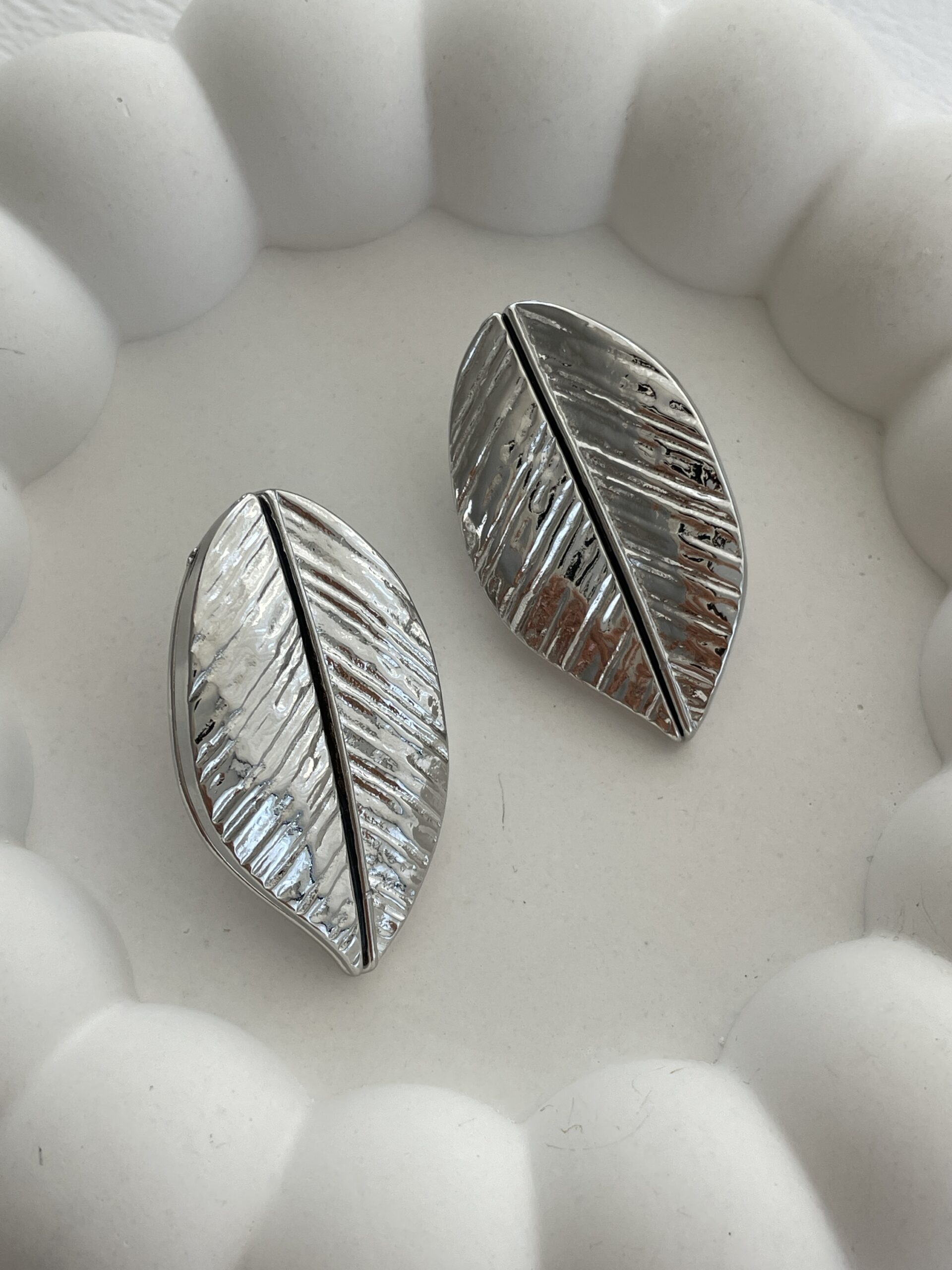 img_4492 Özel Seri Yaprak Tasarım Gümüş Küpe